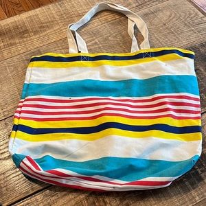 NEW striped Cotton tote